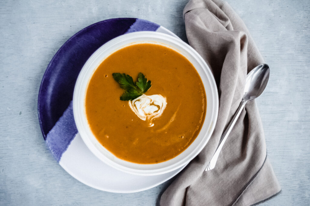 Roasted Kabocha Squash and Ginger Soup