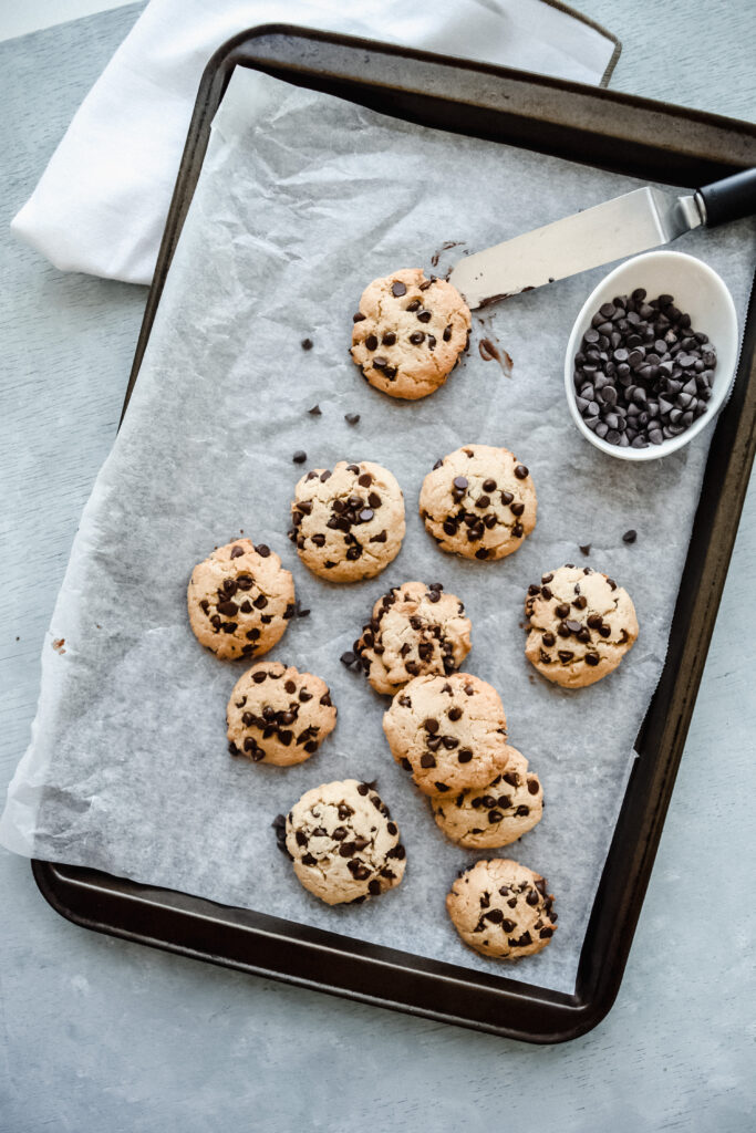 One Bowl Almond Flour Soft Baked Chocolate Chip Cookies